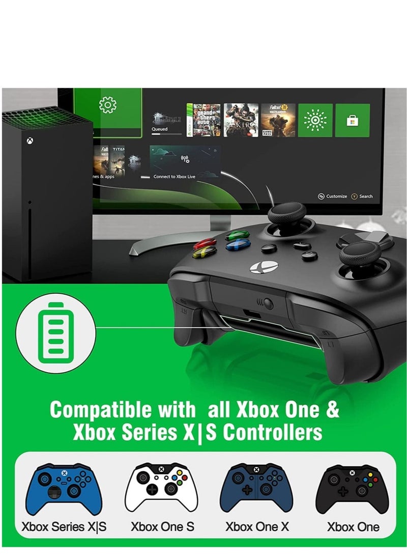 DMG TECH Rechargeable Battery Pack for DMG Xbox Battery Pack One/X/S/Xbox One Elite/Xbox Series X/Xbox Series S with 4 x 1200mAh USB Xbox One Battery Charger, Fast Charge, LED Indicator  - Image 4