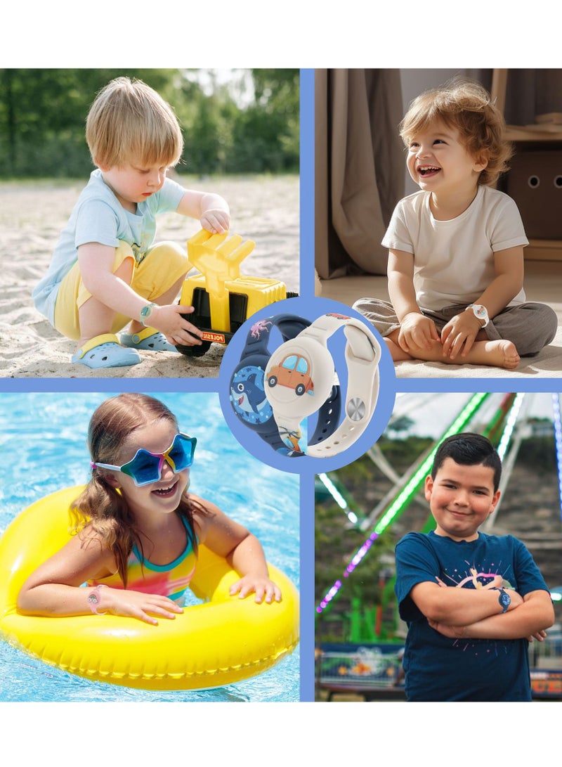 Innoshine Silicone Air Tag Bracelet for Kids  Cartoon Adjustable  Watch Band  Air Tag Holder for kids Full Cover Waterproof Air Tag Protective Case  - Image 2
