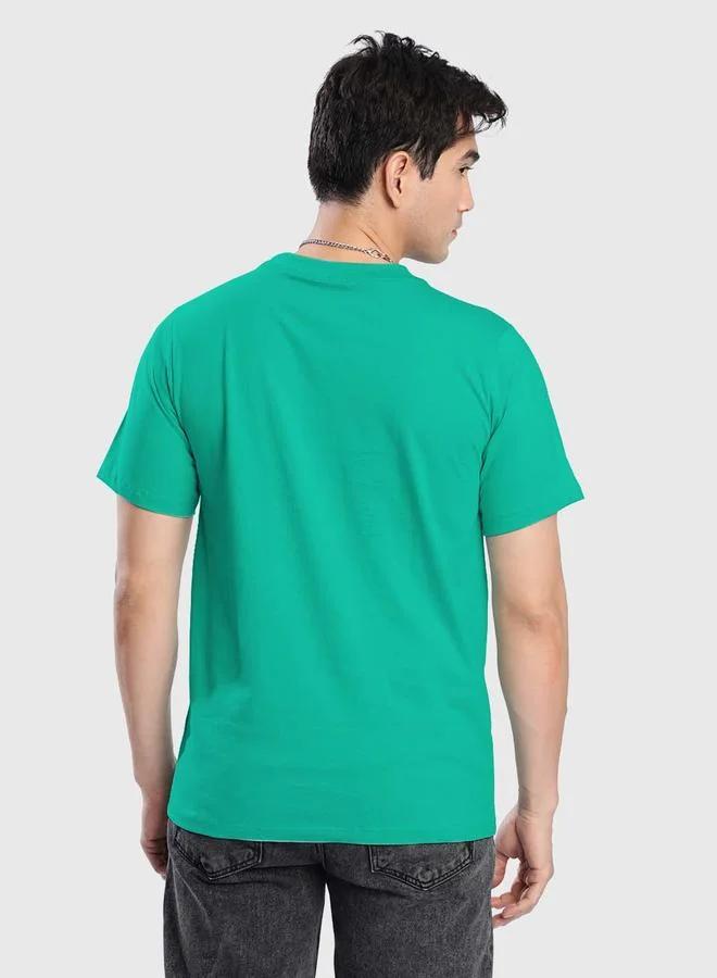 ستايلي Men Green Solid Regular Fit T-Shirt By Bene Kleed