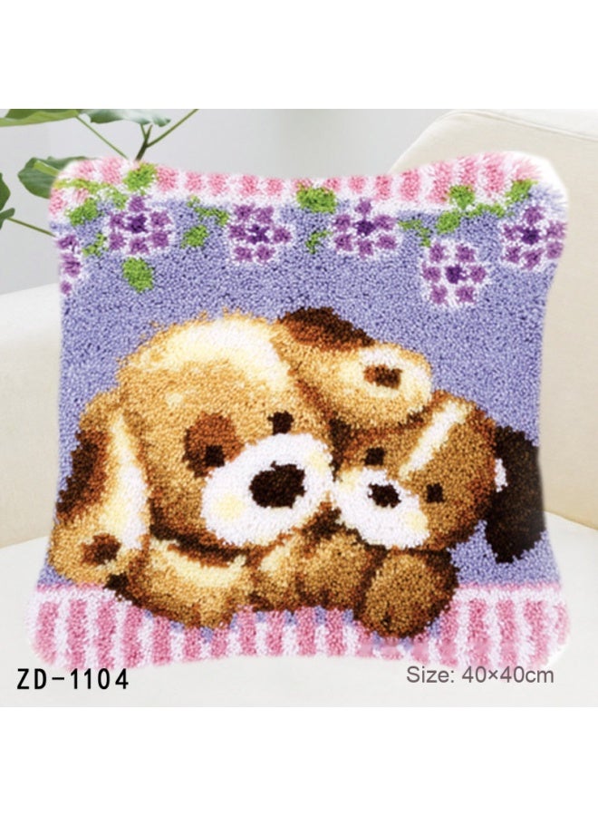 LATCH HOOK KIT Carpet Embroidery Pillow Yarn Cross Stitch Yarn Embroidery DIY Segment Embroidery