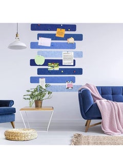 Blue Cork Board Strips 8Pcs With 30 Pushpins Self Adhesive Bulletin Board Strips No Damage For Wall Felt Pin Board For Paste Notes Photos Schedules Office Decor - pzsku/Z910E1325E0F28CC76510Z/45/_/1740916792/8db37601-fcc0-428b-81d2-a61069261978