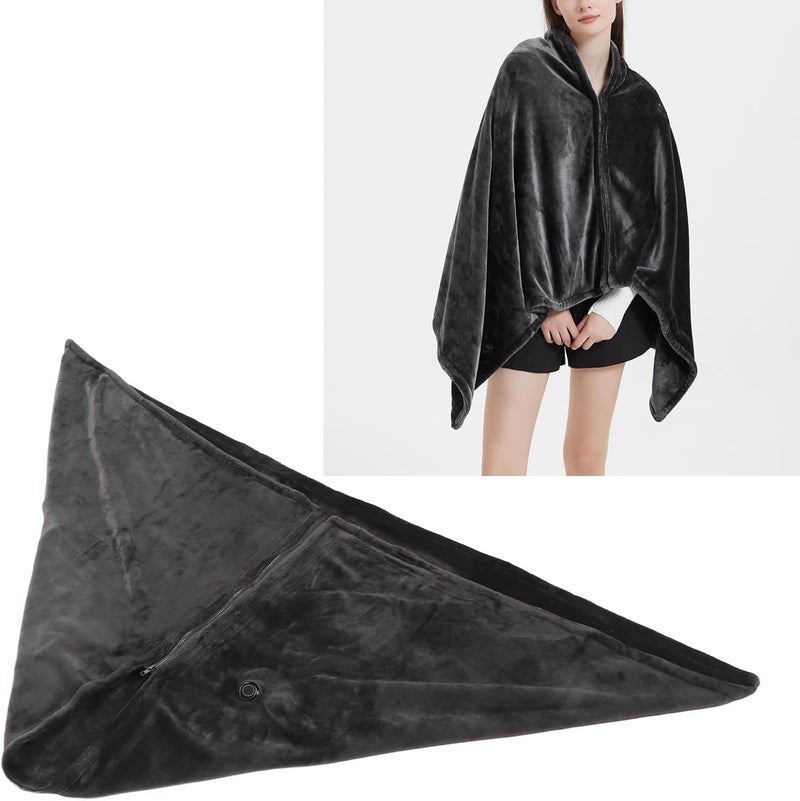 Electric Heated Shawl, Heated Shawl Electric Heated Blanket, Heating Blanket, Flannel Skin Friendly Safe to Use Adjustable Temperature Super Soft Warm, Cozy - Image 3