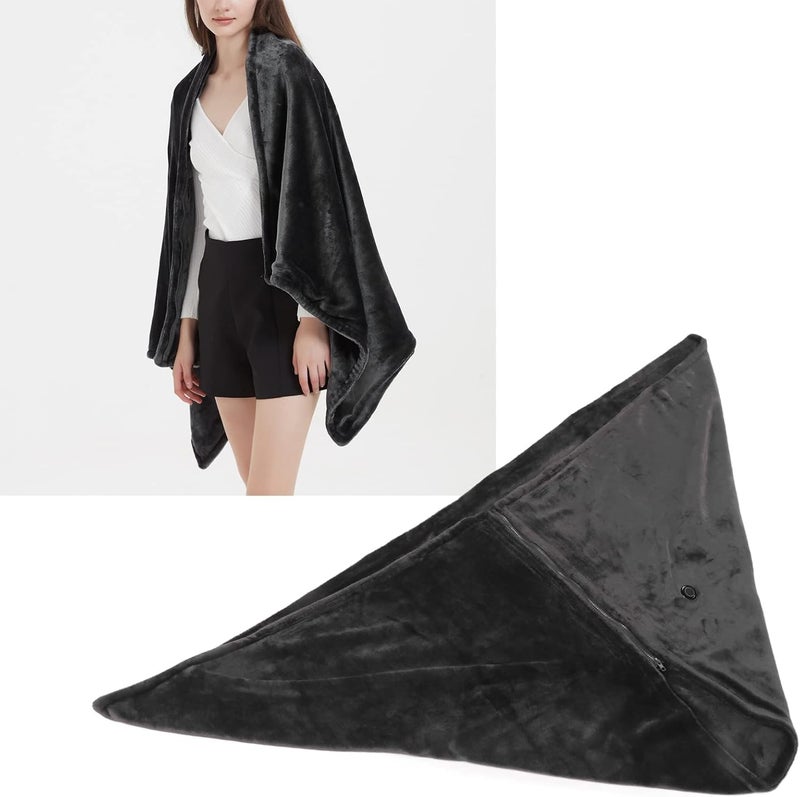 Electric Heated Shawl, Heated Shawl Electric Heated Blanket, Heating Blanket, Flannel Skin Friendly Safe to Use Adjustable Temperature Super Soft Warm, Cozy - Image 4