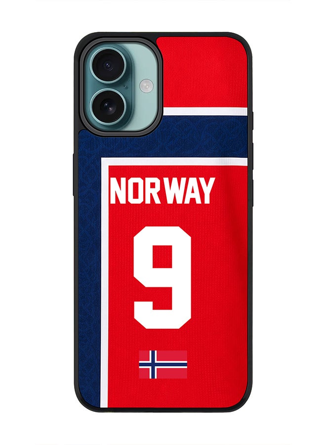 Stylizedd For Apple iPhone 16 Plus Case, [Compatible with MagSafe] Slim Magnetic cover Phone Case - Football Team Norway World Cup 2026 - Image 1