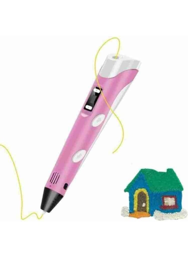 3D Printing Pen with LCD Display Compatible with 1.75mm PLA/ABS,  Perfect Gift For Kids, Ergonomic Design, Educational Gift For Kids, Pink - Image 2
