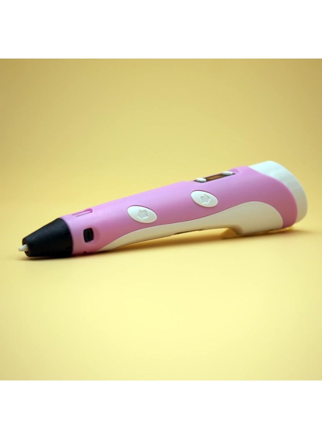 3D Printing Pen with LCD Display Compatible with 1.75mm PLA/ABS,  Perfect Gift For Kids, Ergonomic Design, Educational Gift For Kids, Pink - Image 4