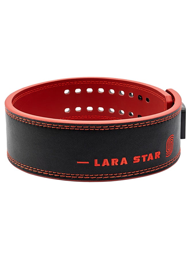 LAURASTAR Laura Star Ls0899id Series Quick Release Belt For Squats And Deadlifts, Professional Weightlifting Waist Support Belt With Buckle For Men, Black And Red, Size M - Image 5