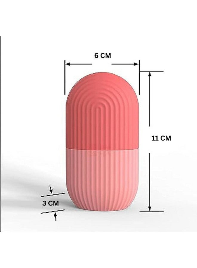 Ice Roller for Eyes, Face & Neck Massage | Glowing Skin Care Silicone Tool for Men & Women | Remove Pores and Dark Circle (Pink, Pack of 2) - Image 4