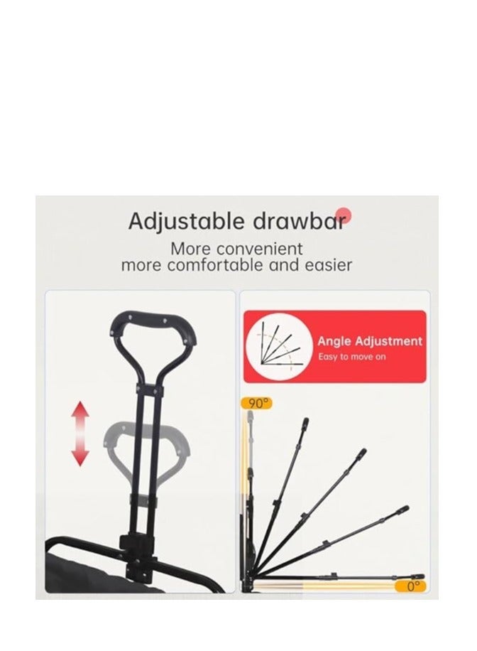 Egardenkart Foldable Utility Wagon Cart Trolley Utility Grocery Wagon for Camping Shopping - Image 3