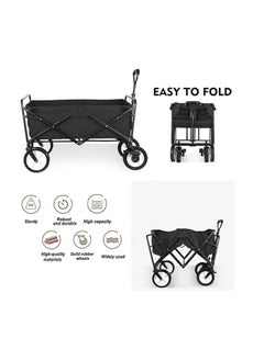 Egardenkart Foldable Utility Wagon Cart Trolley Utility Grocery Wagon for Camping Shopping  - Image 2