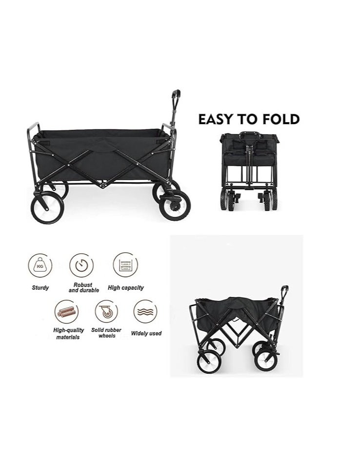 Egardenkart - Foldable Utility Wagon Cart Trolley Utility Grocery Wagon for Camping Shopping - Image 1
