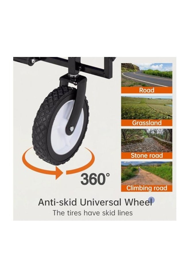 Egardenkart - Foldable Utility Wagon Cart Trolley Utility Grocery Wagon for Camping Shopping - Image 1