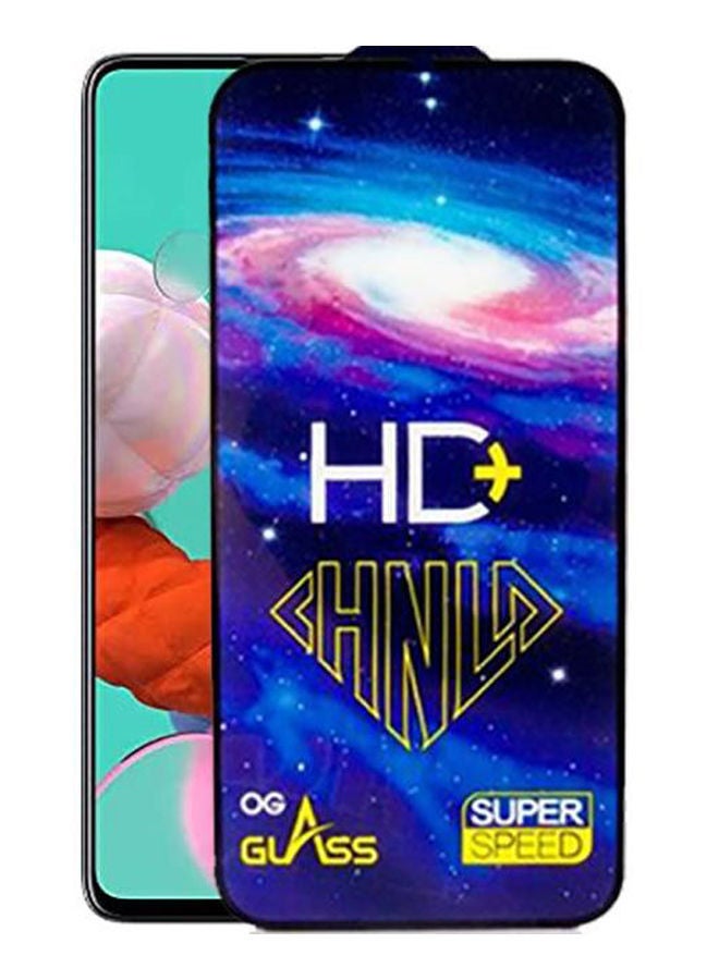 NIBEMINENT For Samsung Galaxy M62 Glass Screen Protector Hd Plus With Frame Anti Shock Black-Clear - Image 1