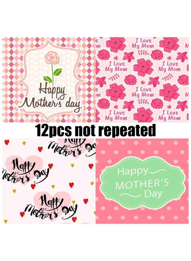 Bluejw 12 Mother's Day Women's Holiday Material Paper Account Album Decoration Base Material Stickers - Image 4