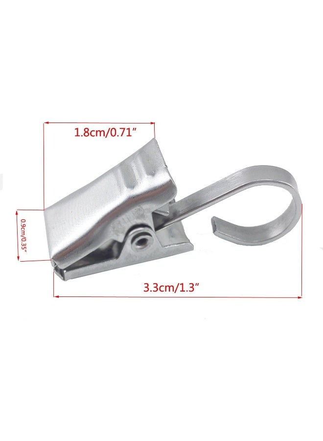 yueton Pack of 30 Stainless Steel Clips w/Hook for Curtain, Photos, Home Decoration - Image 2