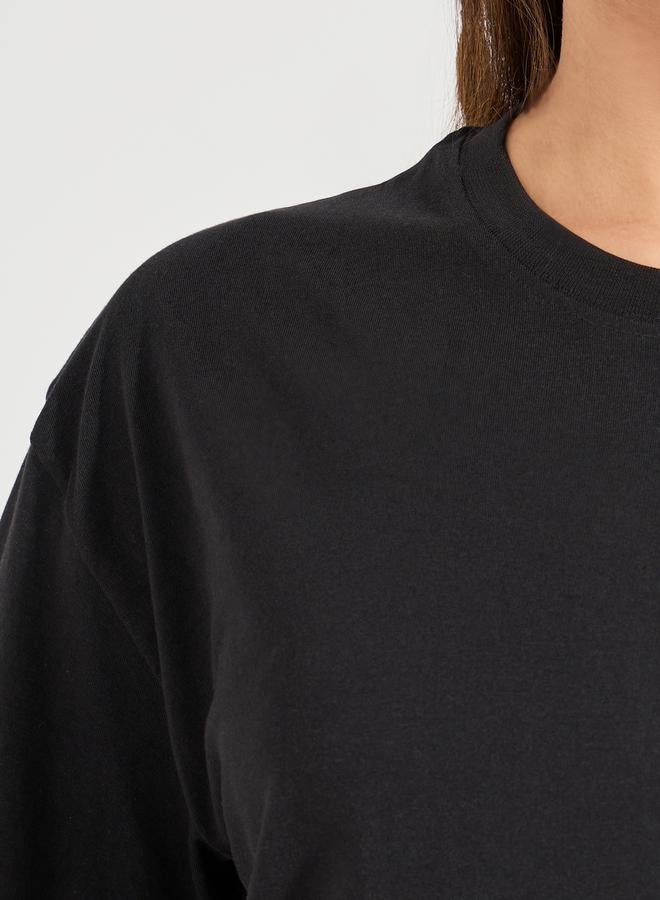 ستايلي تيشيرت فضفاض باكتاف منخفضة - Image 3