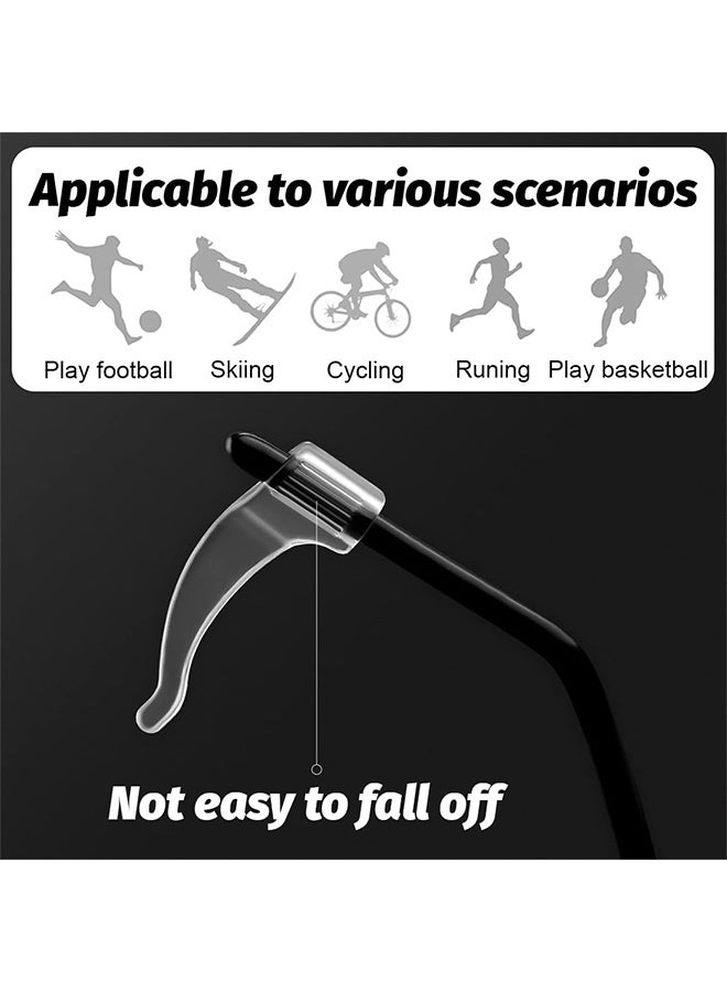 8 أزواج من حاملات النظارات ذات الطرازين، حاملات أذرع النظارات المصنوعة من السيليكون، واقيات مضادة للانزلاق، سدادات النظارات، خطافات قبضة الأذن - Image 4