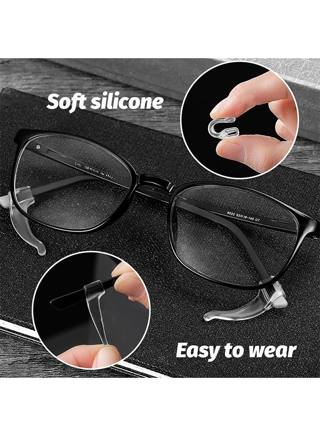 8 أزواج من حاملات النظارات ذات الطرازين، حاملات أذرع النظارات المصنوعة من السيليكون، واقيات مضادة للانزلاق، سدادات النظارات، خطافات قبضة الأذن - Image 5