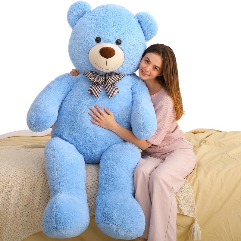 MaoGoLan Giant Plush Teddy Bear Life Size Large Stuffed Animal 5 Feet Soft and Fluffy Big Teddy Bear Gift for Baby Shower Christmas Valentines Day Blue - Image 3