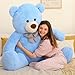 MaoGoLan Giant Plush Teddy Bear Life Size Large Stuffed Animal 5 Feet Soft and Fluffy Big Teddy Bear Gift for Baby Shower Christmas Valentines Day Blue - Image 4