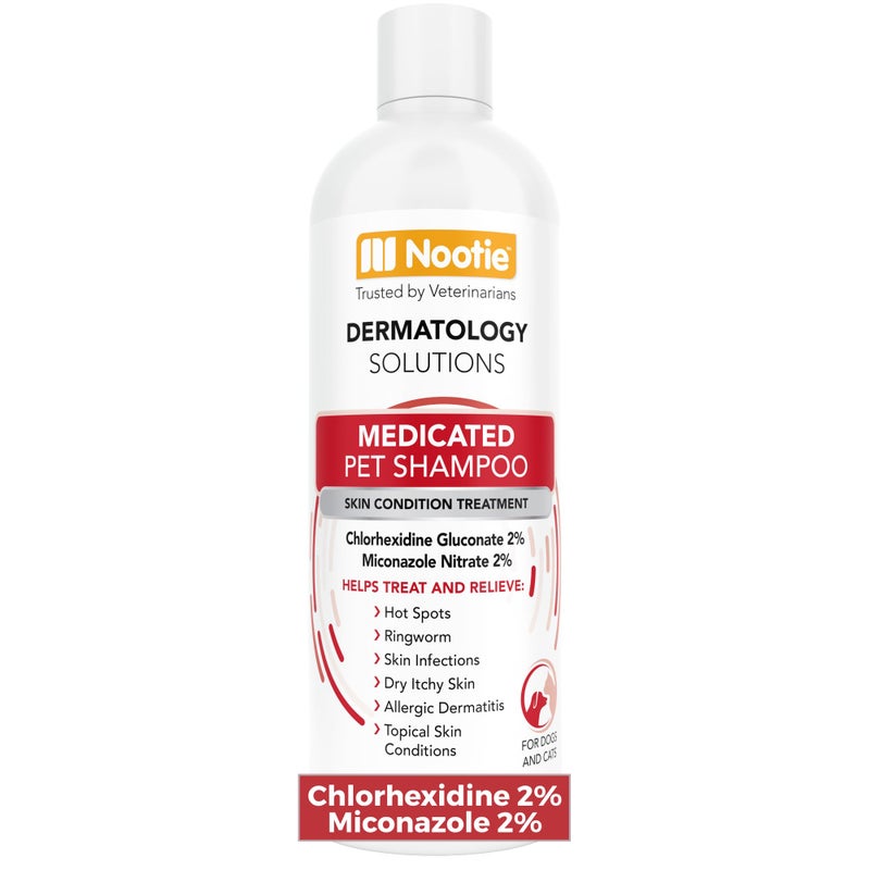 Nootie Medicated Pet Shampoo, Chlorhexidine Dog Shampoo for Itch Relief, Sold in Over 5,000 Vet Clinics & Pet Stores Worldwide- 8oz - Image 1