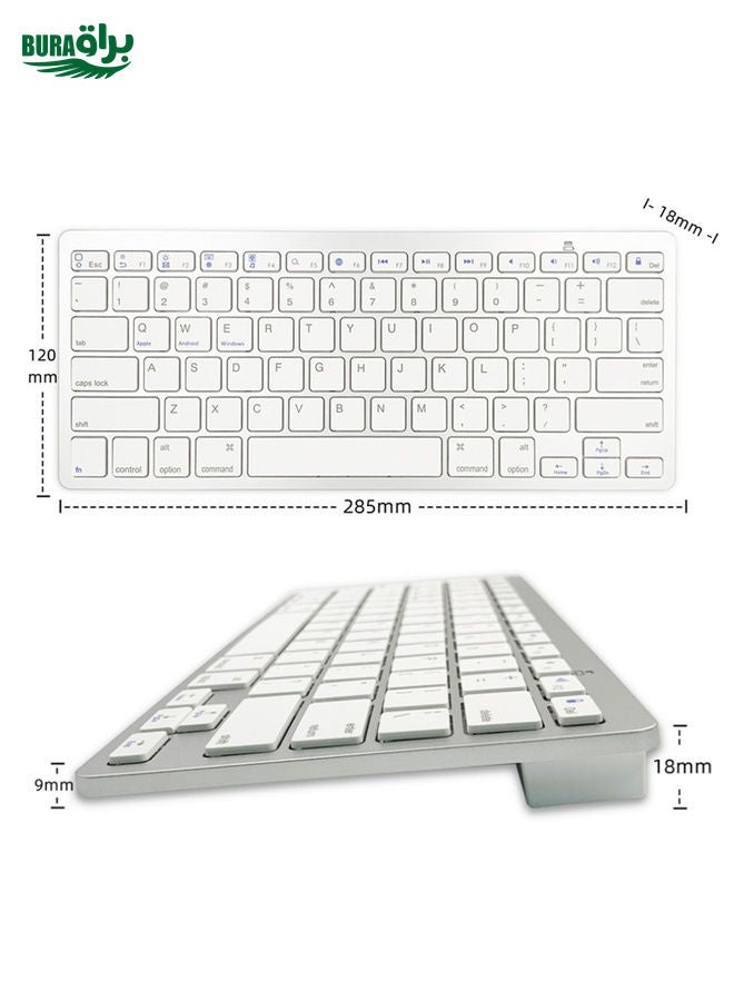 BURAQ X5 Bluetooth 3.0 Wireless 78 Keys Foreign Language Small Language Keyboard(Italian) - Image 3