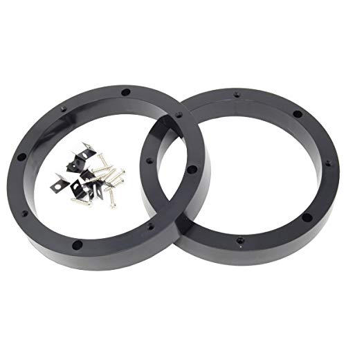 Audiopipe 1 Pair 6.5" Plastic Speaker Spacer Rings - Subwoofer Mid Range Custom Installation Mounting Adapter, Black - Image 3