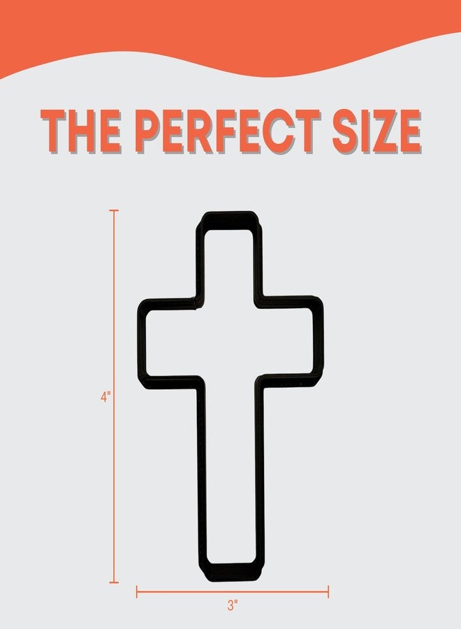 Bundle of Fun Cross Cookie Cutter with Easy to Push Design, for Religious Celebrations (4 inch) - Image 2