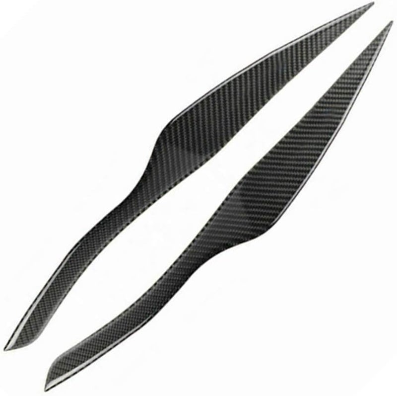 QASULER Carbon Fiber Headlight Eyelid Trim for BMW E90 E91 - Image 1