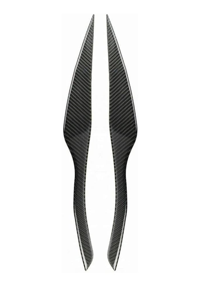 QASULER Carbon Fiber Headlight Eyelid Trim for BMW E90 E91 - Image 3