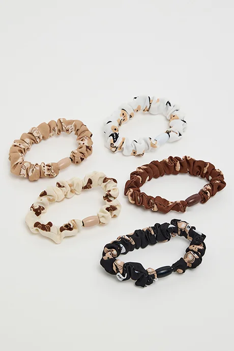 أر أند بي 5 Pack Skinny Scrunchies