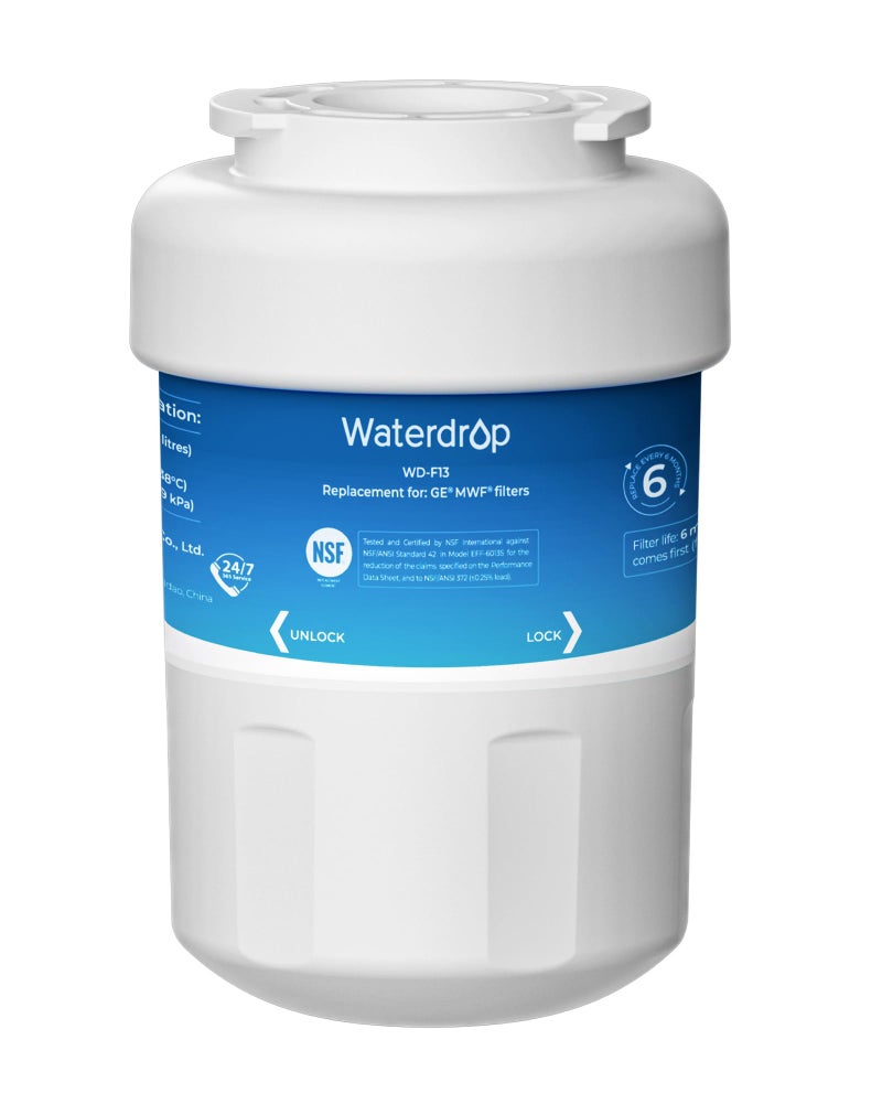 Waterdrop WD-F13 Water Filter, Replacement for GEÂ® SmartWaterÂ® MWFÂ®, MWFINT, MWFP, MWFA, GWF, HDX FMG-1, KenmoreÂ® 9991, GSE25GSHECSS, WFC1201 - Image 1