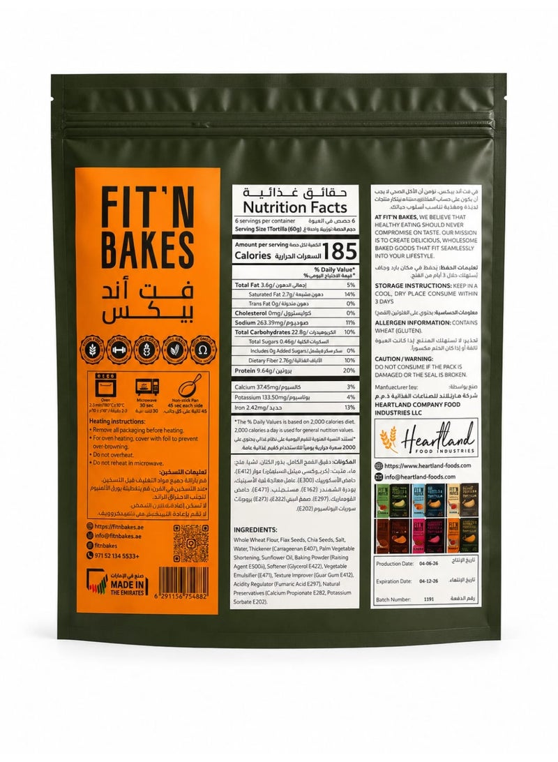 FIT 'N Bakes High Protein Tortilla 360g Bread (High Protein) - Image 2