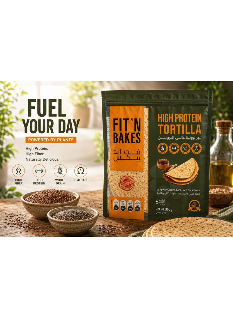 FIT 'N Bakes High Protein Tortilla 360g Bread (High Protein) - Image 3