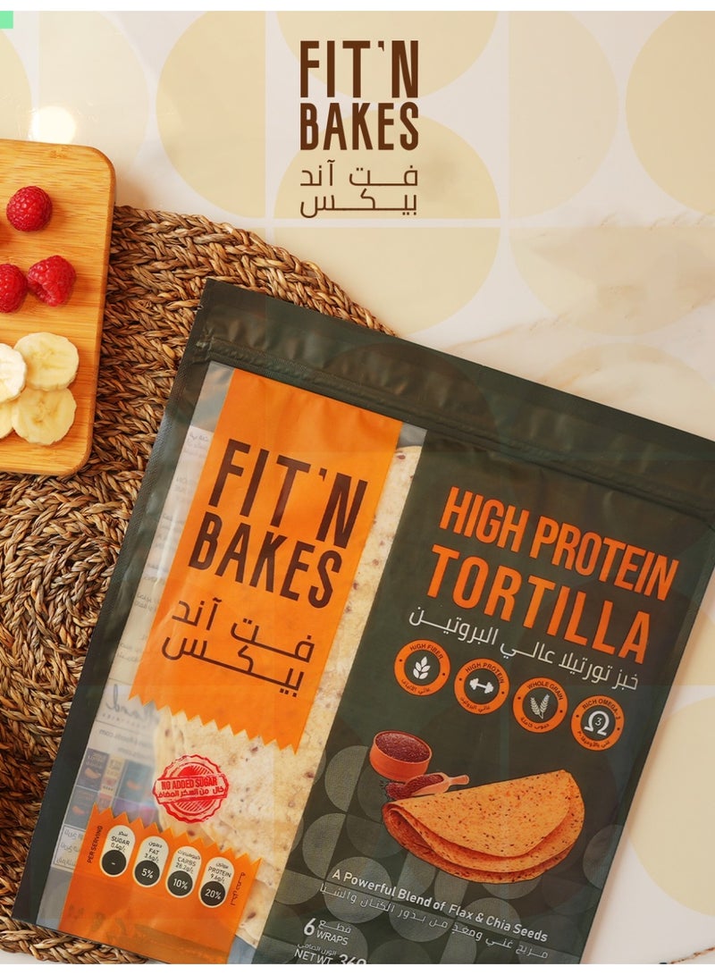 FIT 'N Bakes High Protein Tortilla 360g Bread (High Protein) - Image 4
