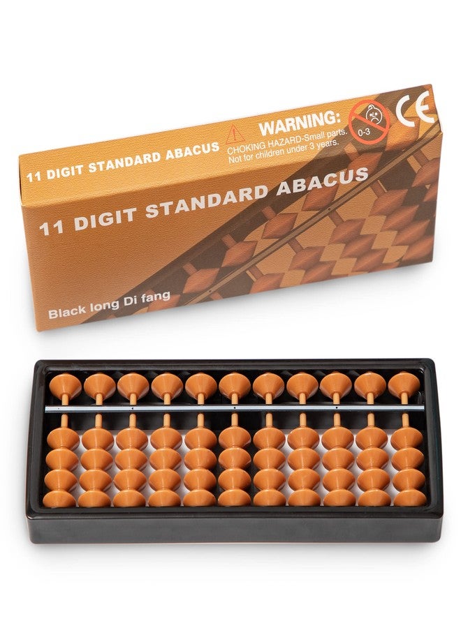 Black long Di fang Digital Standard Abacus-17.8 cm-Professional 11-Column Soroban Calculator (Functional and Educational Tool) - Image 1