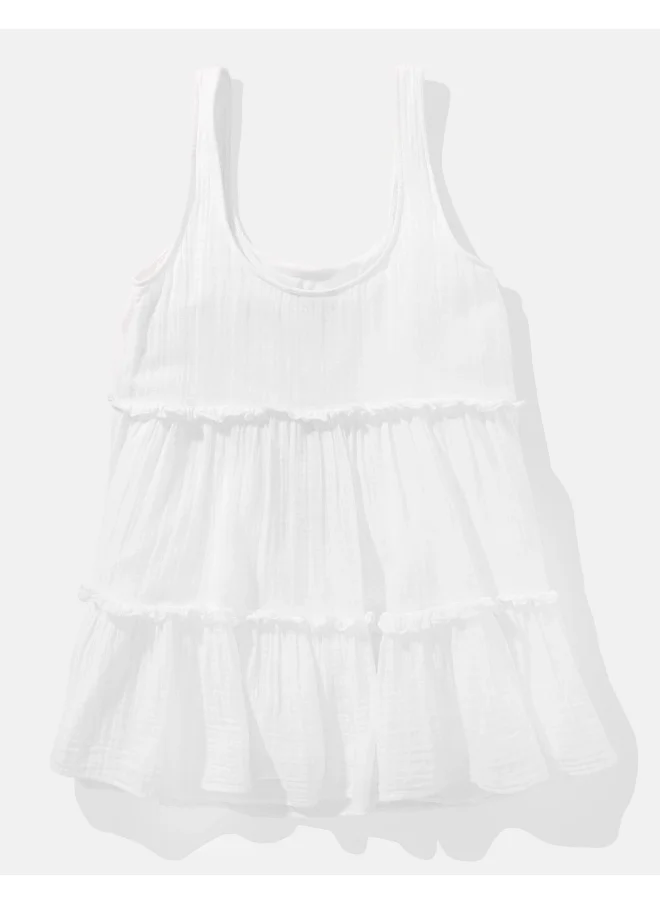 American Eagle Strappy Ruffled Tiered Dress