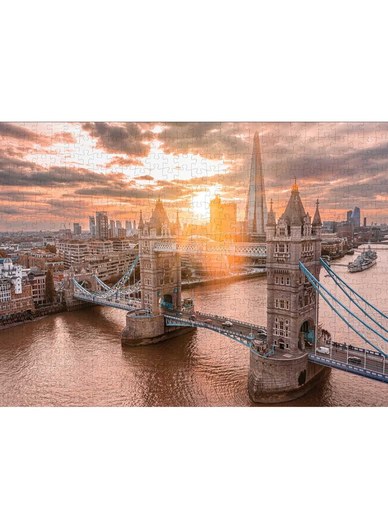 ZEPONOVA 1000-Piece London bridge Jigsaw Fun Puzzle – Challenging Brain Teaser & Stress Relief & Decorative Art for kid Early Education Development Toy Set, 700x500mm - Image 3