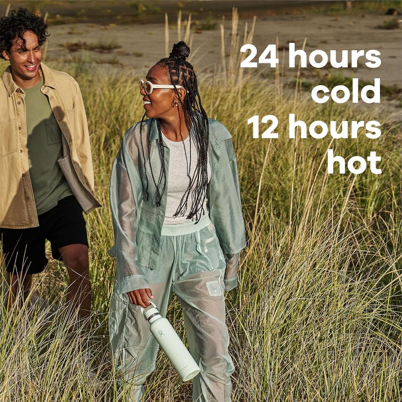 Hydro Flask Water Bottle - Insulated Stainless Steel - Non Spill, Leakproof in 21 Oz White - Image 1