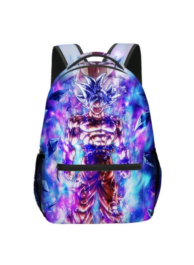 NIBEMINENT New Dragon Ball DragonBal three-piece set l schoolbag for elementary and middle school students, children's backpack backpack,D8 07 - Three-piece - Image 2