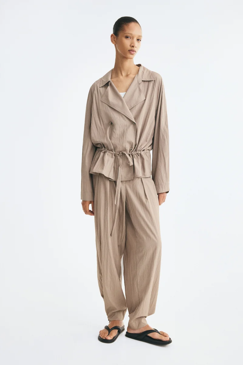 H&M  Drawstring-detail viscose-blend jacket for Women | Best Price UAE