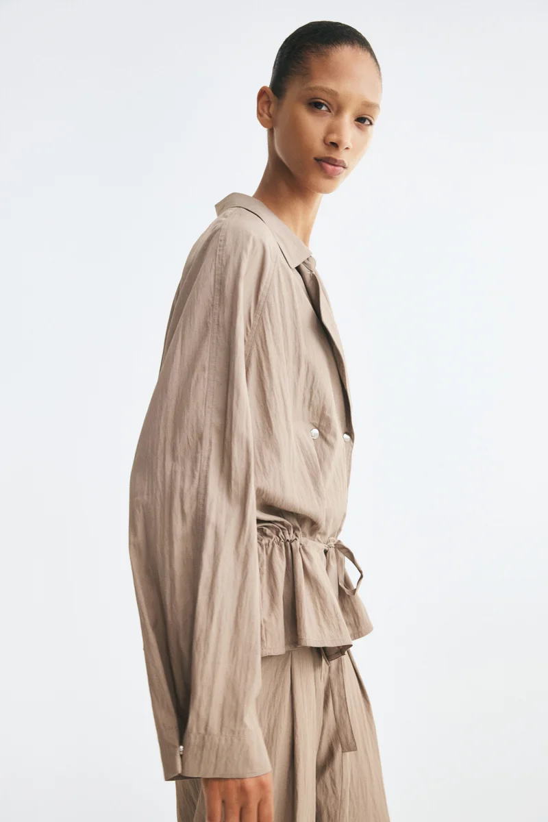 H&M  Drawstring-detail viscose-blend jacket for Women | Best Price UAE