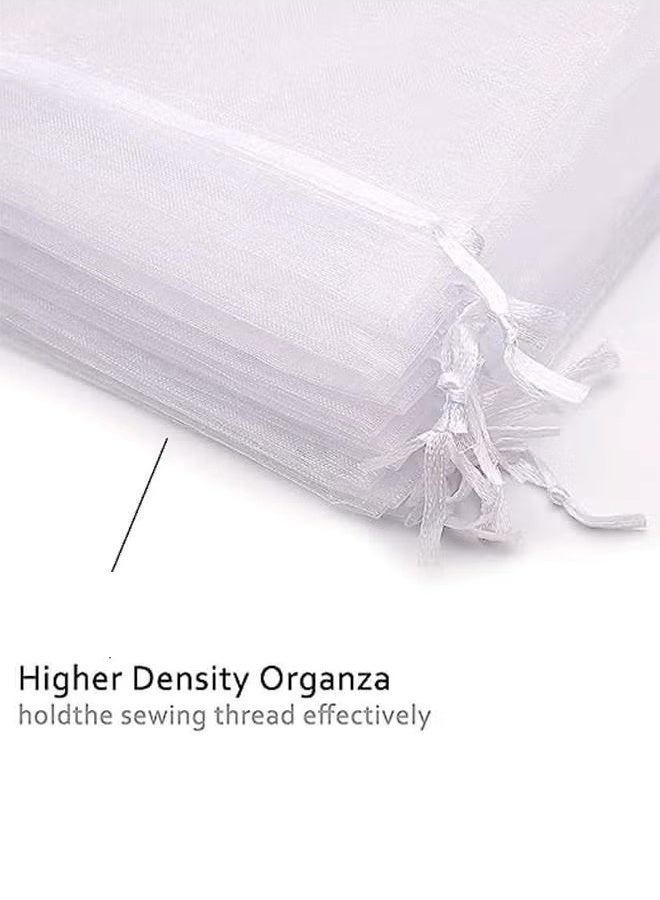 Maya 100Pcs 8 x 10CM Sheer Drawstring Organza Jewelry Pouches Wedding Party Favor Gift Bags - Image 5