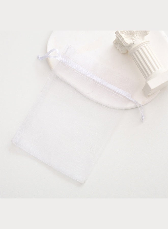 Maya 100Pcs 8 x 10CM Sheer Drawstring Organza Jewelry Pouches Wedding Party Favor Gift Bags - Image 3