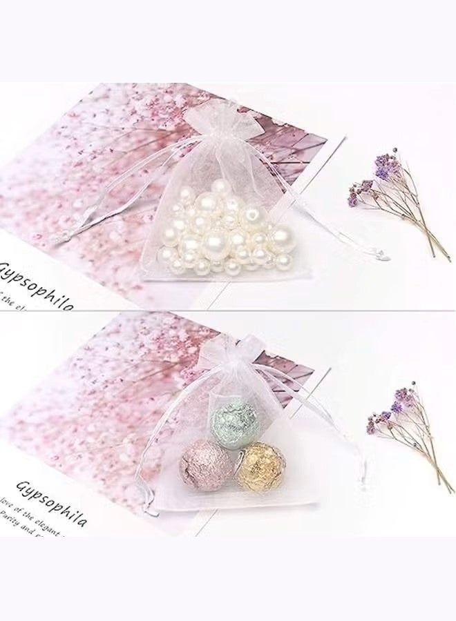 Maya 100Pcs 8 x 10CM Sheer Drawstring Organza Jewelry Pouches Wedding Party Favor Gift Bags - Image 4