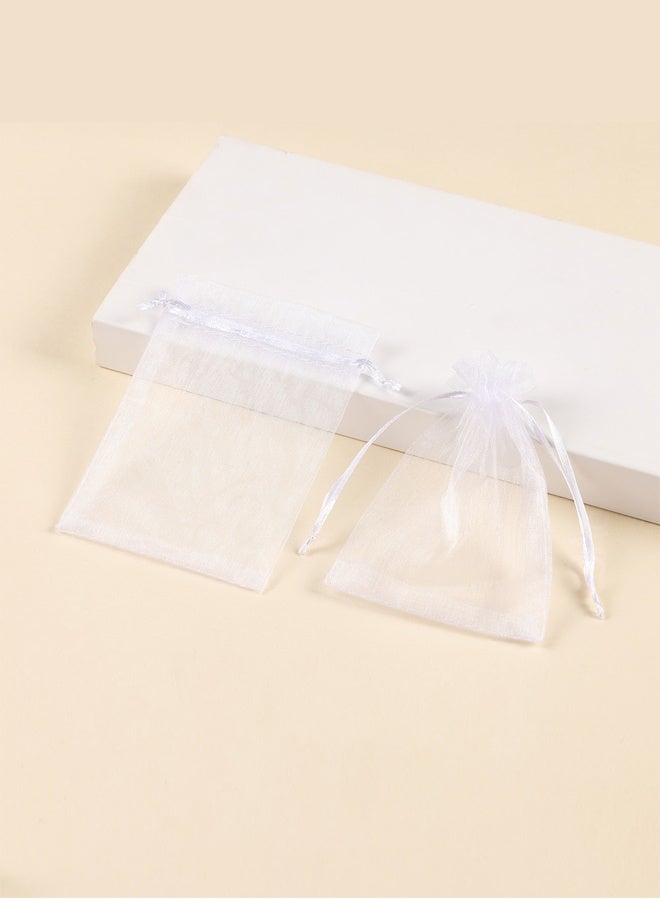 Maya 100Pcs 8 x 10CM Sheer Drawstring Organza Jewelry Pouches Wedding Party Favor Gift Bags - Image 2