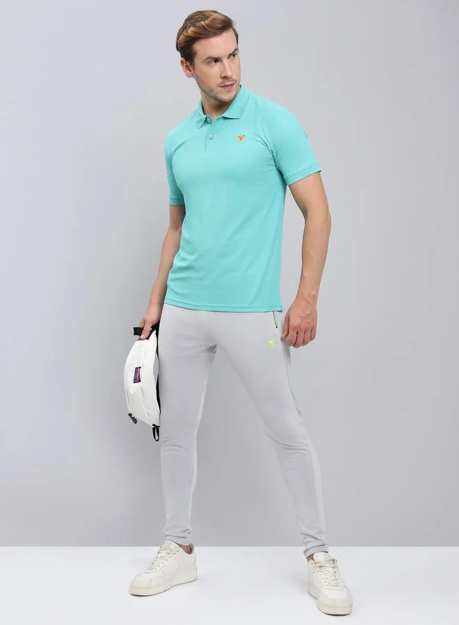 Technosport Melange Pique Slim Fit Polo by Styli