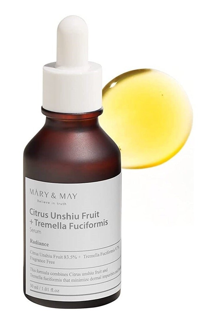 MARY & MAY Máry & May Citrus Unshiu Fruit + Tremella Fuciformis Serum - Hyperpigmentation Complex 30ml - Image 2