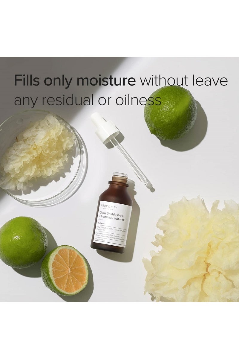 MARY & MAY Máry & May Citrus Unshiu Fruit + Tremella Fuciformis Serum - Hyperpigmentation Complex 30ml - Image 3