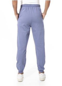 Andora Elastic Waist Plain Pants _ Iris Purple  - Image 3